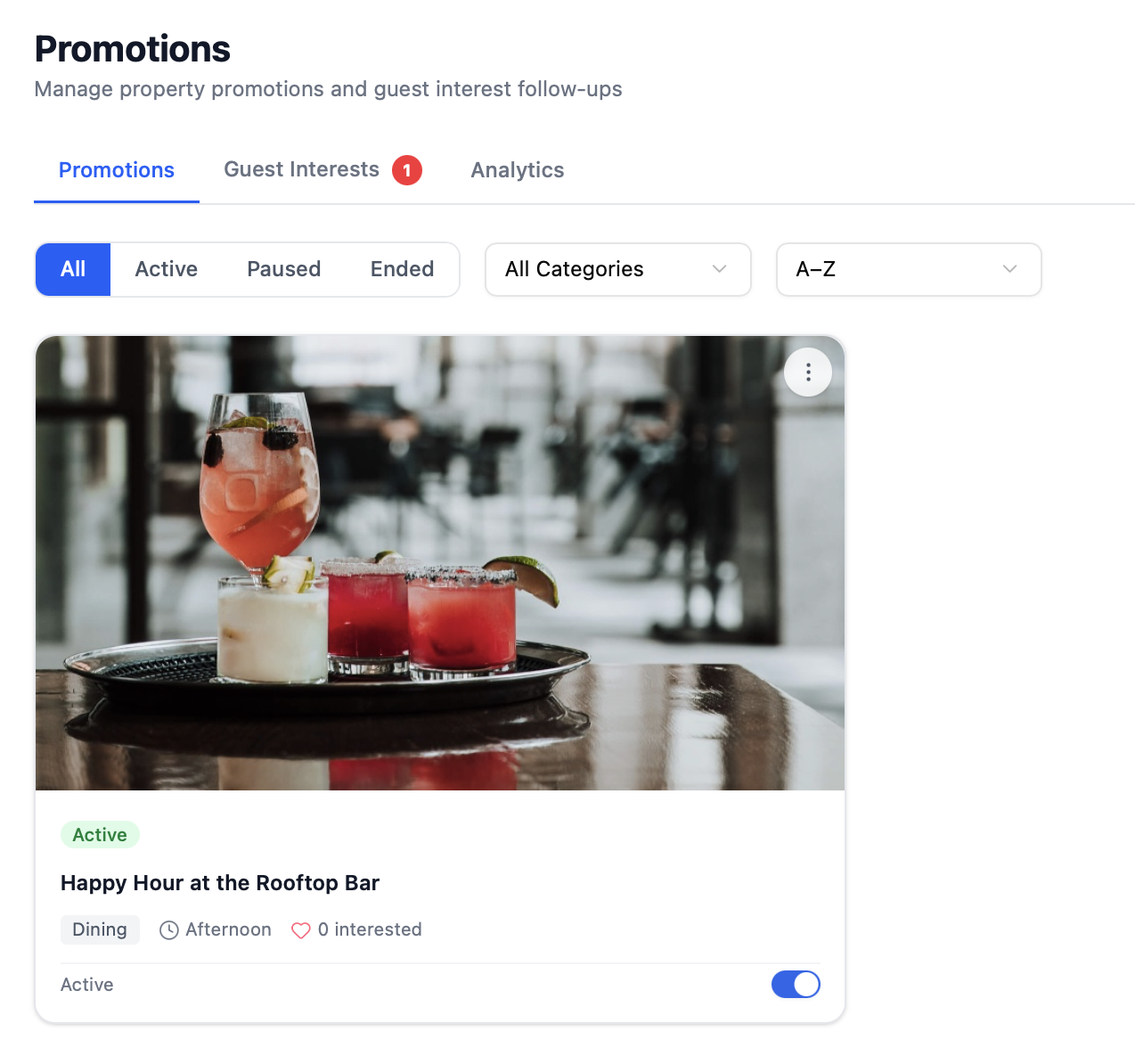 Admin creating a promotion in the Ajamjo portal