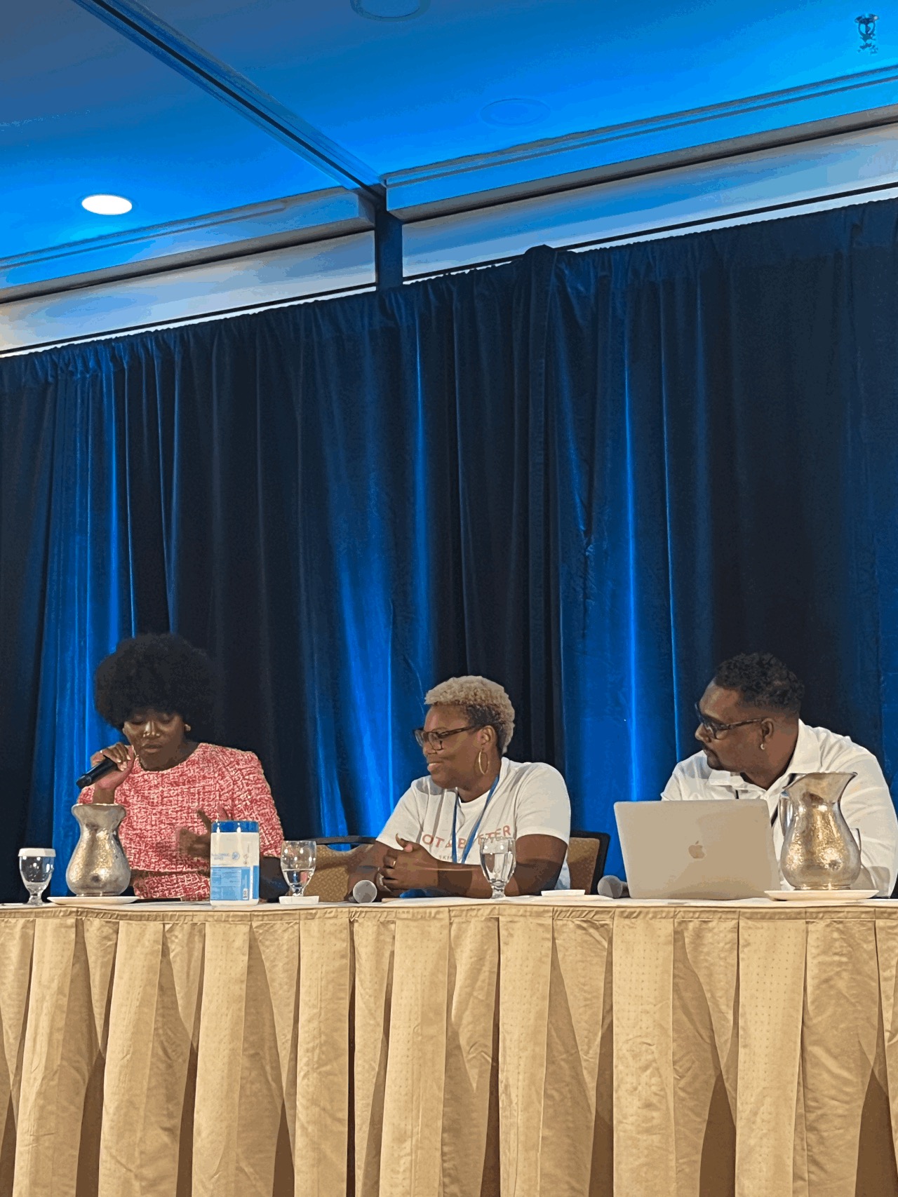 Feyisayo Enuiyin speaking on stage